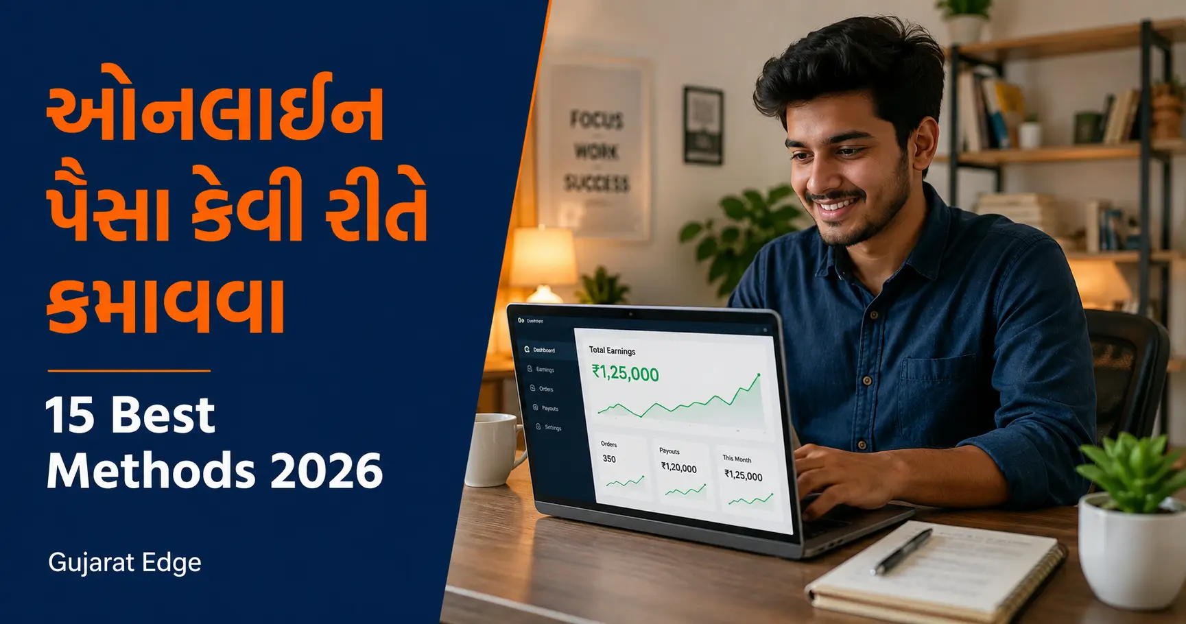 ઓનલાઇન પૈસા કેવી રીતે કમાવવા — ઘરે બેઠા Online Income Gujarat Edge